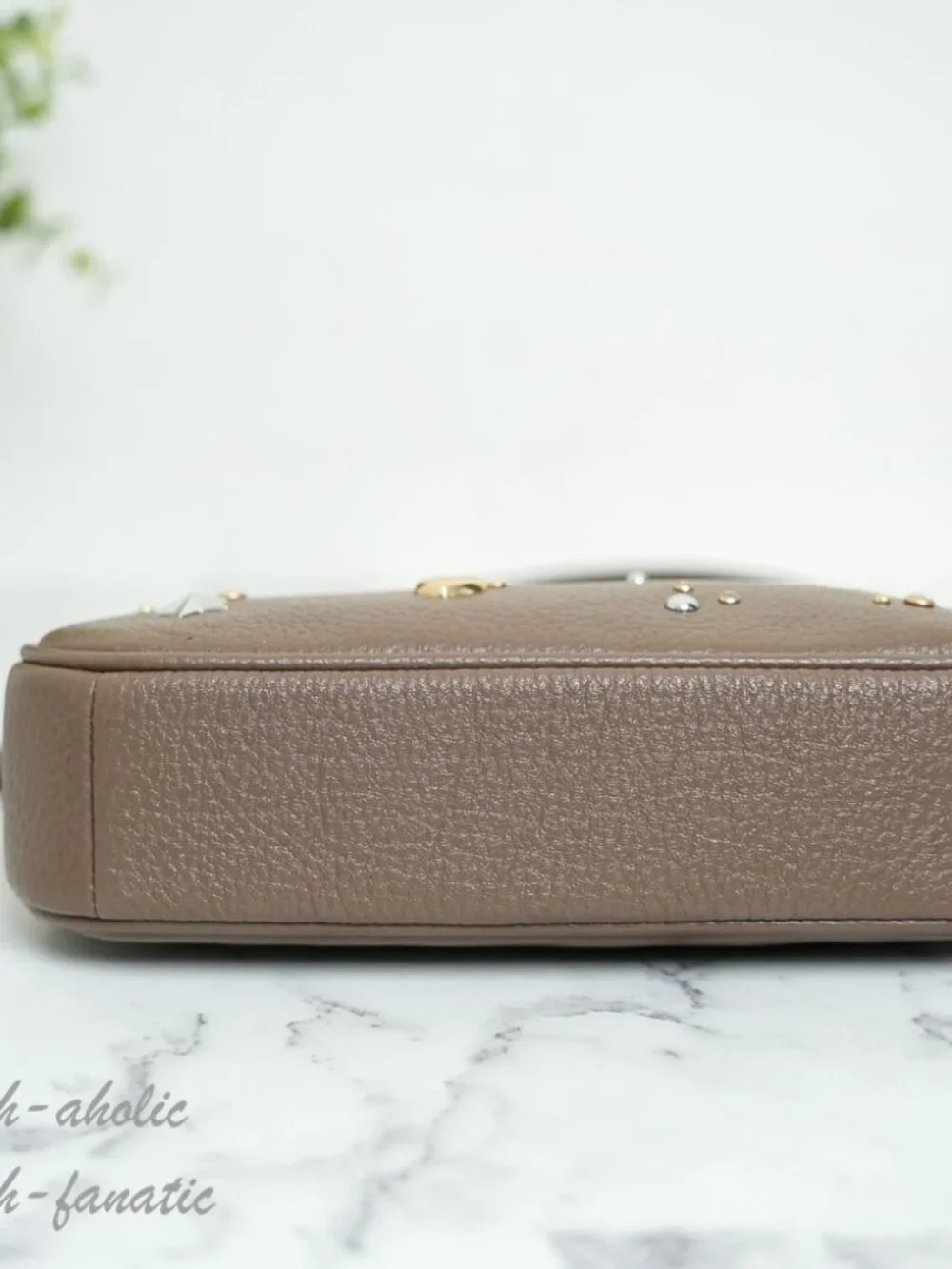 Coach CDC25 Nolita 19 With Rivets Wristlet in Leather/Gold/Dark Stone Multi NWT